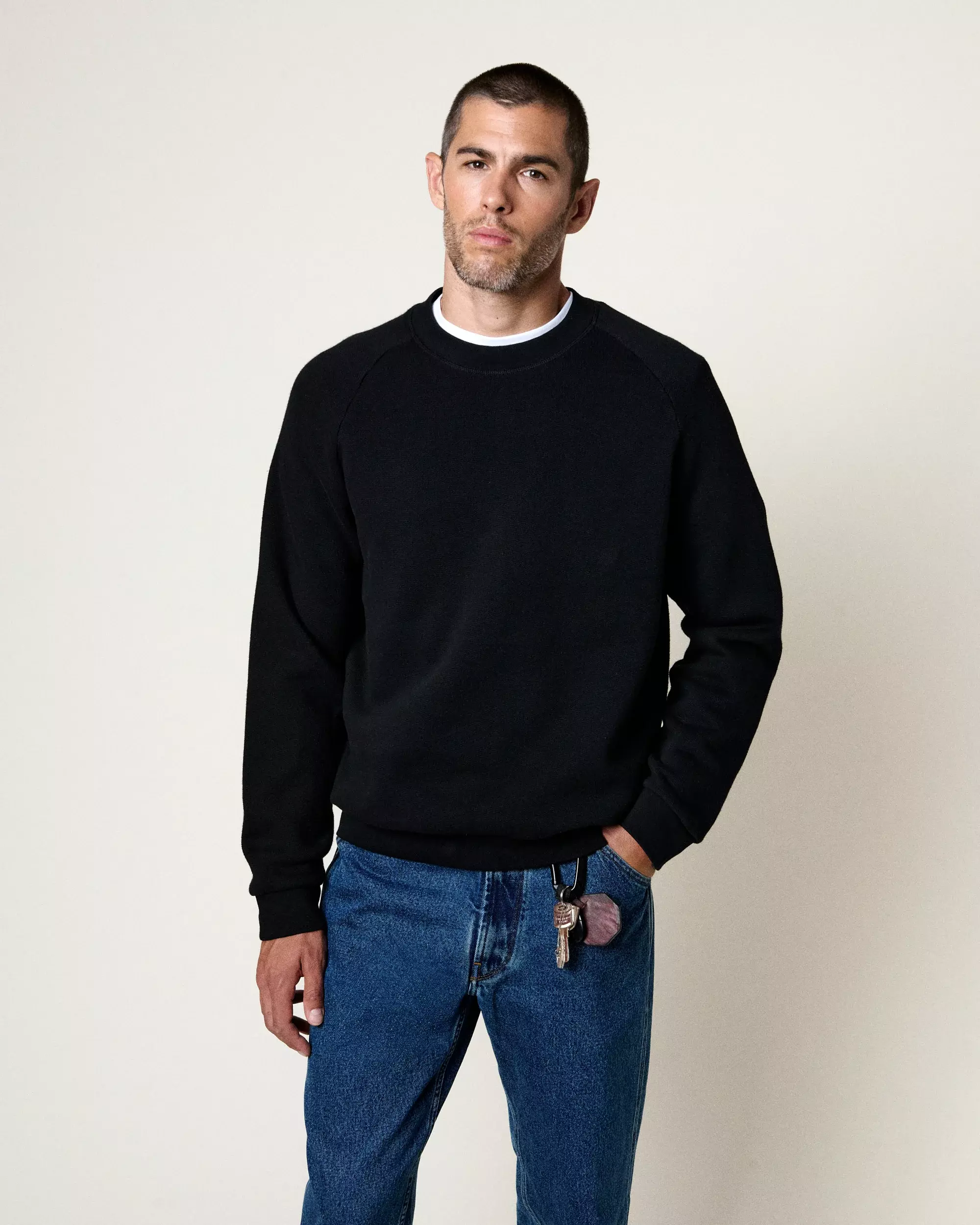 Homecore Terry Sweat Sweatshirt Black Herren Baumwolle schwarz